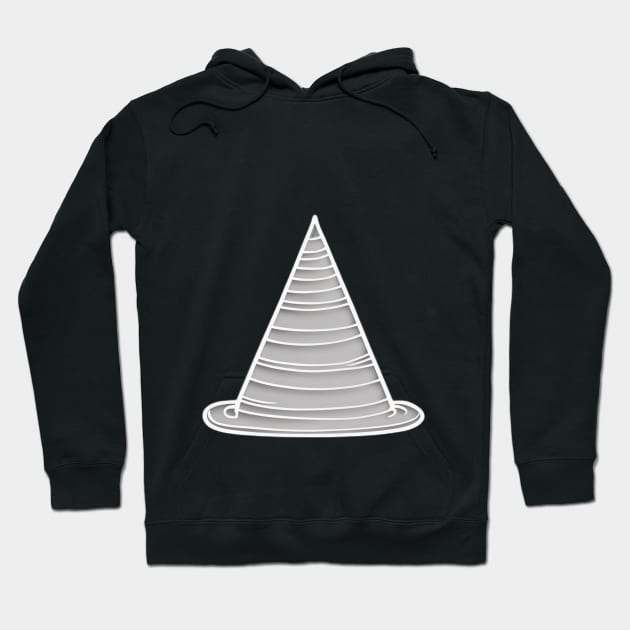 Minimalist Cone Design on Black Background No. 959 Hoodie by cornelliusy